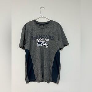 NFL Seahawks Football Men’s Gray and Blue Short Sleeve Tee